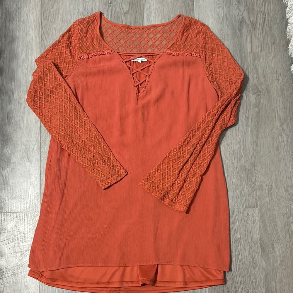 Charlotte Russe Orange Lace Mini Dress